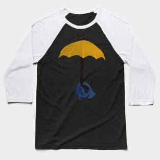 Yellow umbrella and blue horn - green Baseball T-Shirt